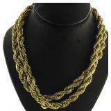 10kt Gold XXL 20" - 5 mm Rope Link Necklace *NICE