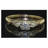 14kt Gold Antique Diamond Estate Ring