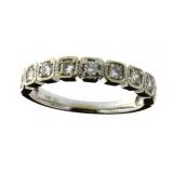 14kt White Gold Antique Diamond Wedding Band