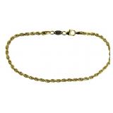 14kt/Sterling Silver 8" Rope Twist Bracelet
