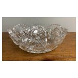 Vintage Lead Crystal Pinwheel Bowl