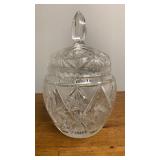 Large Violetta Pinwheel Lead Crystal Biscuit Jar