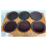 6 Vintage Cape-cod Ruby Plates