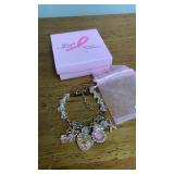 Pandora Inspired Breast Cancer Bracelet