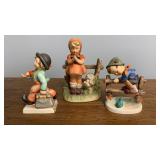 3pc Vintage Figurines 2 Signed Hummell