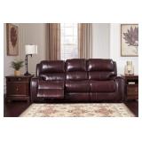 Ashley 736 Leather Power Reclining Sofa