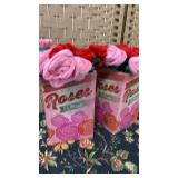 2 Dozen Bendable Plush Roses