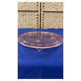 Footed Pink Depression Cake Stand