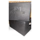 (2) Black Storage Bins