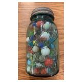 Vintage Jar of Marbles