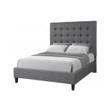 Queen JGW Art Vann Gray Large Designer Bed