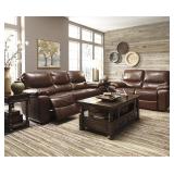 Ashley u729 Leather DBL REC Sofa & Love Seat