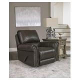 Ashley 326 Lawthorne Slate Leather Rocker Recliner