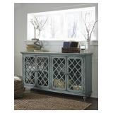 Ashley T505-762 Antique Teal 68" Cabinet