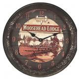 Rivers Edge Products Moosehead Rusty Metal Clock,