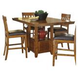 Ashley D594 Ralene Bar Table & 4 Bar Stools