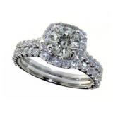14kt Gold 1.92 ct Round Diamond Bridal Set