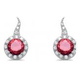 Stunning 4.50 ct Ruby Designer Earrings