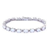 Quality 12.00 ct Fire Opal Tennis Bracelet