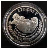 1991-S Mt Rushmore Silver Proof Dollar