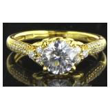 Gorgeous 1.00 ct Round White Topaz Ring