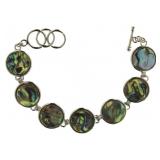 Beautiful Round Abalone Fashion Bracelet