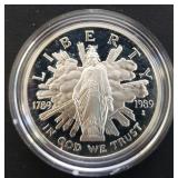 1989-S Congress Silver Proof Dollar