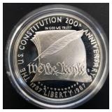 1987-S Constitution Silver Proof Dollar