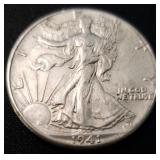1941 Walking Liberty Silver Half Dollar AU/BU