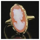 10kt Gold Vintage Cameo Estate Ring