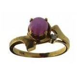 10kt Gold Natural Star Ruby Childs Ring