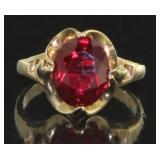10kt Gold Oval 2.30 ct Ruby Dinner Ring