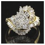 14kt Gold Brilliant 2.50 ct Diamond Dinner Ring