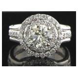 18kt White Gold 2.19 ct Round Diamond Ring