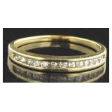 10kt Gold Channel Set Diamond Ring