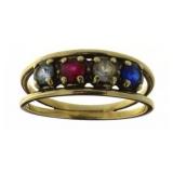 10kt Gold Gemstone Anniversary Ring