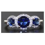 Past Present Future 2.00 ct Sapphire Ring