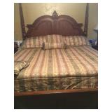 King Size Comforter, Bedskirt, Shams, & Pillows