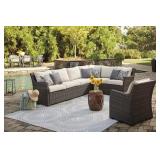 Ashley P455 Outdoor Sectional w/Matching Chair