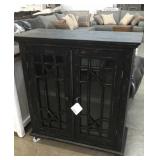 Elements Black Glass Door Large Cabinet