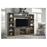 Ashley 446 Trinell Farmhouse 4 pc Wall Unit