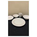 39 Pc JC Home White Dish Set (1 Bowl Broke)