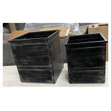 2pc Galvanized Storage Containers