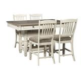 Ashley D647 Counter Table & 4 Bar Stools