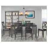 Elements Alex Gray 7 pc Bar Table & 6 Bar Stools