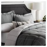 King Woven Down Alternative Chambray Comforter Set