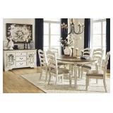 Ashley D743 Raelyn Oval Dining Table & 6 Chairs