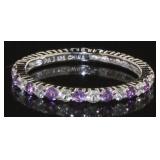 Amethyst & White Topaz 2.00 ct Eternity Band