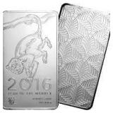 10 Ounce - 2016 Year of Monkey Silver Bar