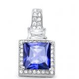 Princess Cut 3.00 ct Tanzanite Designer Pendant